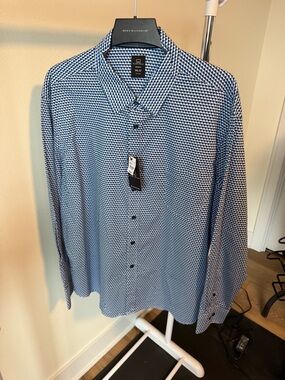 MENS DRESS SHIRT MICHAEL STRAHAN MODERN FIT SIZE XXL NEW WITH TAGS